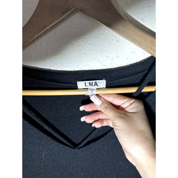 LNA Revolve Black Long Sleeve Top Size Medium - Picture 2 of 4